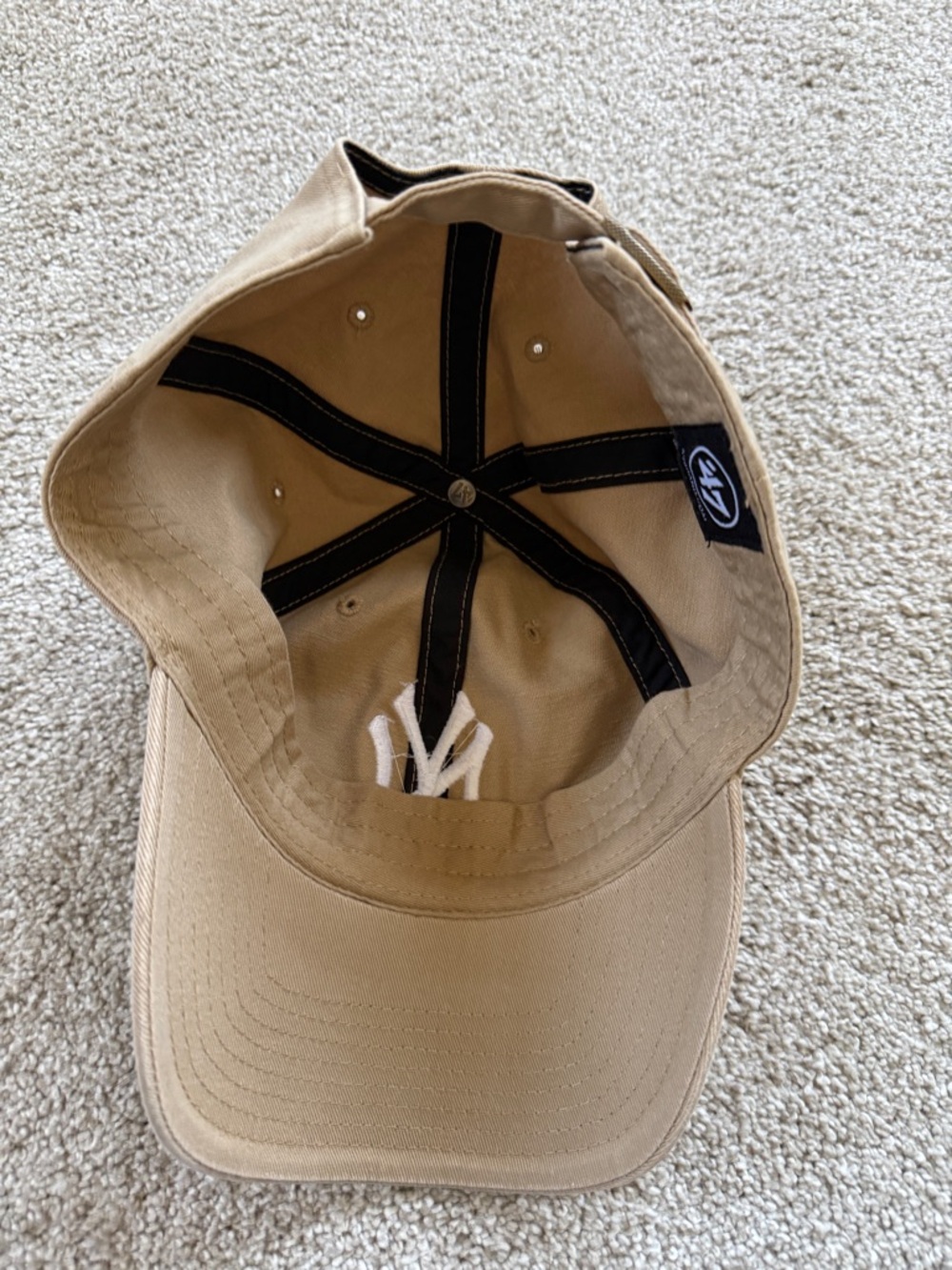 47 NY Baseball Hat in tan - Picture 3 of 4